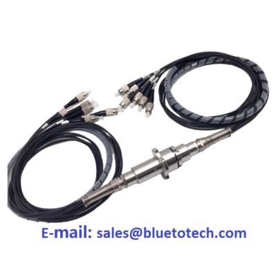 Glasvezel-roterende verbindingen Glasvezel-sleepring roterend 7-vezel FC-connector Enkel model Lange levensduur Zwarte kabel