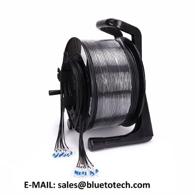 Buiten 8core gewapende glasvezel patch kabel LC tot LC 6.0mm Single Model met plastic trommel 8fiber LC/UPC-LC/UPC plastic kabel spoel