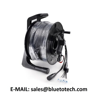 FTTA Gepantserde Glasvezel Patchkabel 4-aderig TPU 5.0mm LC naar LC Single Mode TPU Armor Fiber Optic Patchkabel LC/UPC-LC/UPC 4fiber SM 5mm